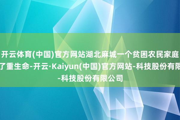 开云体育(中国)官方网站湖北麻城一个贫困农民家庭迎来了重生命-开云·Kaiyun(中国)官方网站-科技股份有限公司