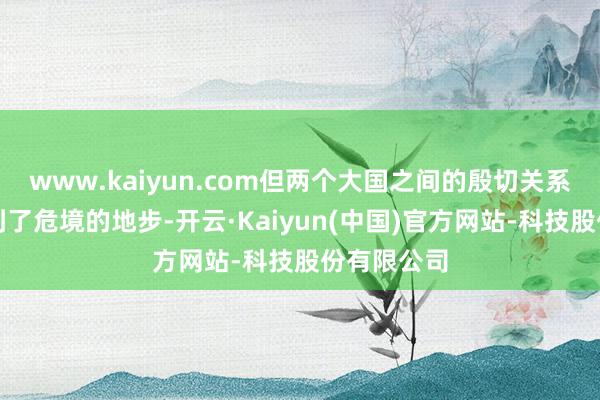 www.kaiyun.com但两个大国之间的殷切关系显著一经到了危境的地步-开云·Kaiyun(中国)官方网站-科技股份有限公司