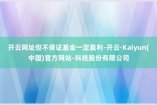 开云网址但不保证基金一定盈利-开云·Kaiyun(中国)官方网站-科技股份有限公司