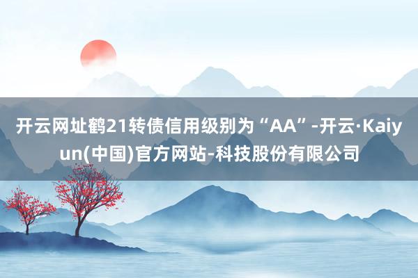 开云网址鹤21转债信用级别为“AA”-开云·Kaiyun(中国)官方网站-科技股份有限公司