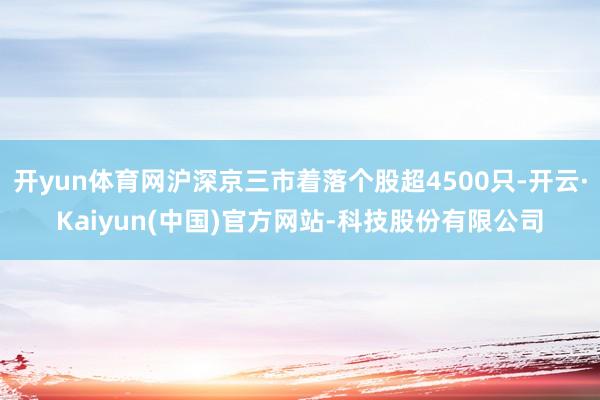 开yun体育网沪深京三市着落个股超4500只-开云·Kaiyun(中国)官方网站-科技股份有限公司