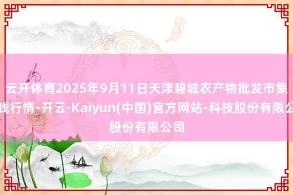 云开体育2025年9月11日天津碧城农产物批发市集价钱行情-开云·Kaiyun(中国)官方网站-科技股份有限公司