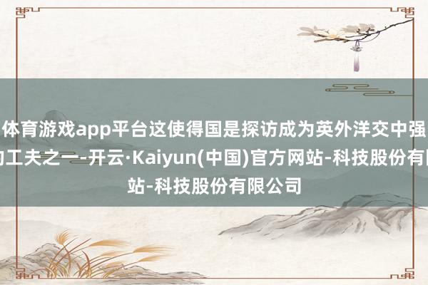 体育游戏app平台这使得国是探访成为英外洋交中强有劲的工夫之一-开云·Kaiyun(中国)官方网站-科技股份有限公司